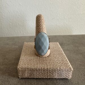 Blue Lace Agate Oval Stone & Sterling Silver Ring by Jay King